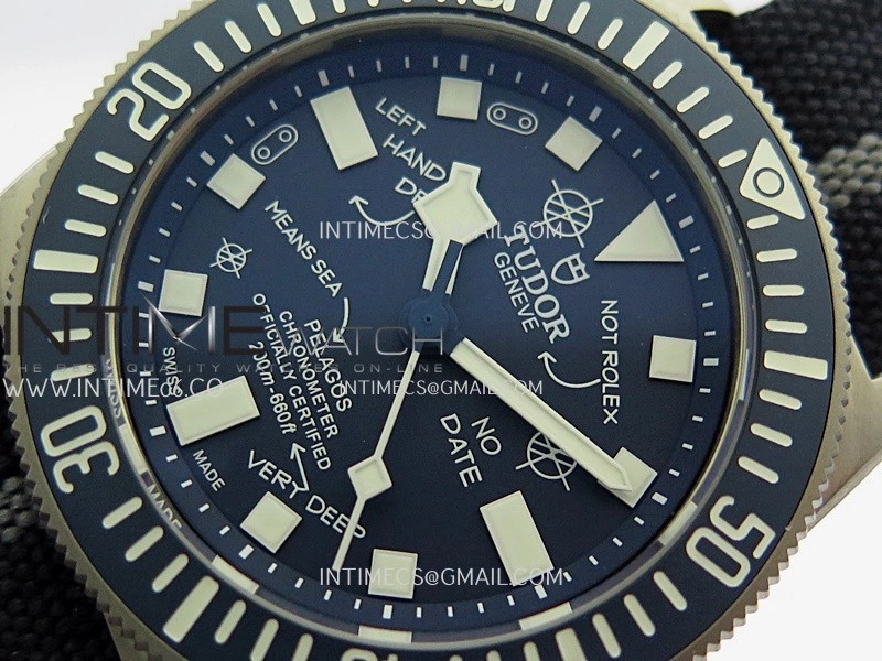 Pelagos FXD Blue Ceramic Bezel Ti B12 1:1 V4 Best Edition Blue Designed Dial On Blue Nylon Strap