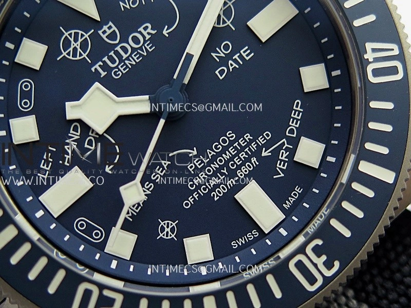 Pelagos FXD Blue Ceramic Bezel Ti B12 1:1 V4 Best Edition Blue Designed Dial On Blue Nylon Strap