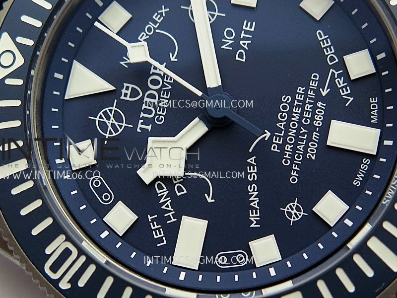 Pelagos FXD Blue Ceramic Bezel Ti B12 1:1 V4 Best Edition Blue Designed Dial On Blue Nylon Strap