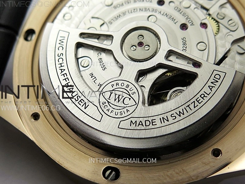 Portuguese Chrono IW371609 RG ZF 1:1 Best Edition Black Dial on Black Leather Strap A69355