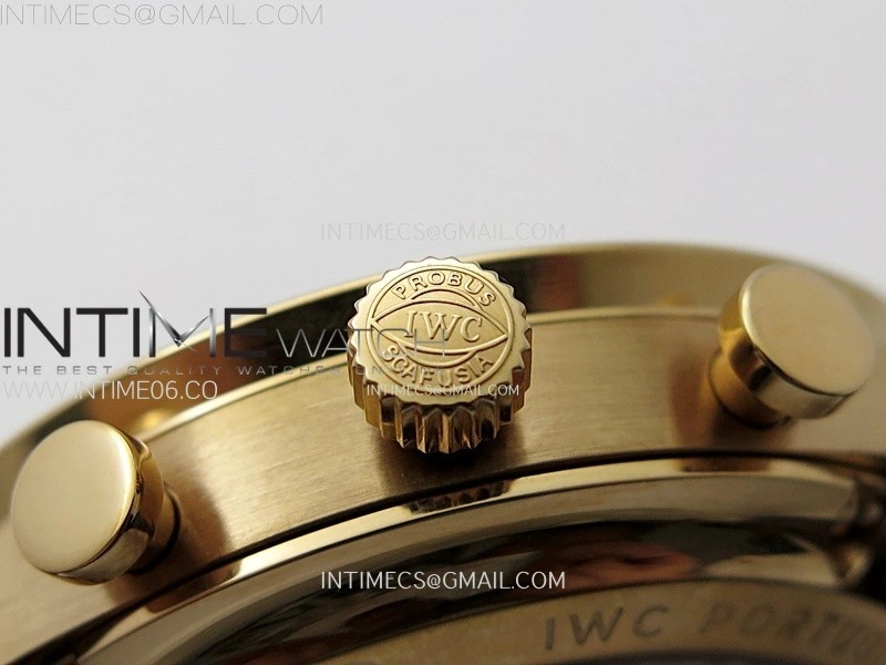 Portuguese Chrono IW371611 RG ZF 1:1 Best Edition White Dial on Brown Leather Strap A69355