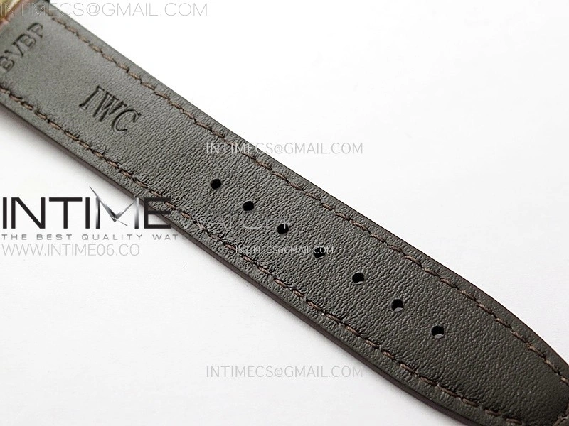 Portuguese Chrono IW371611 RG ZF 1:1 Best Edition White Dial on Brown Leather Strap A69355