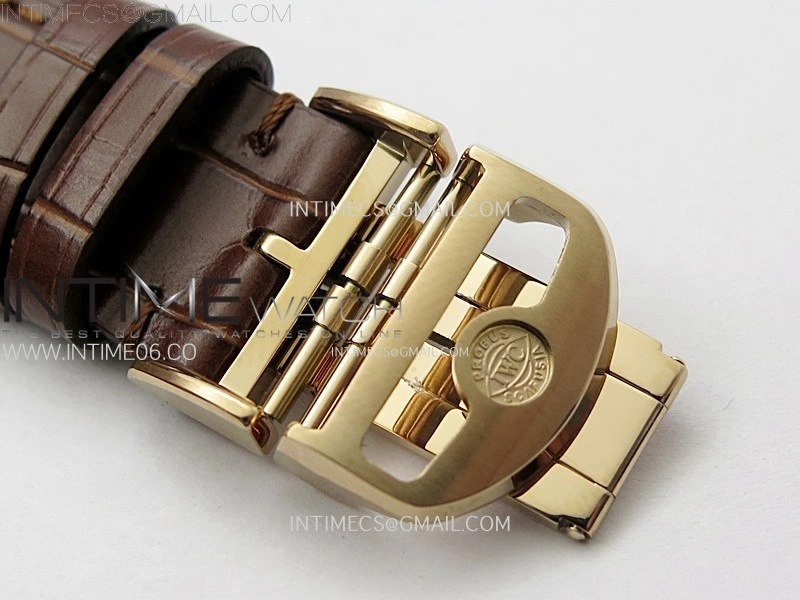 Portuguese Chrono IW371611 RG ZF 1:1 Best Edition White Dial on Brown Leather Strap A69355
