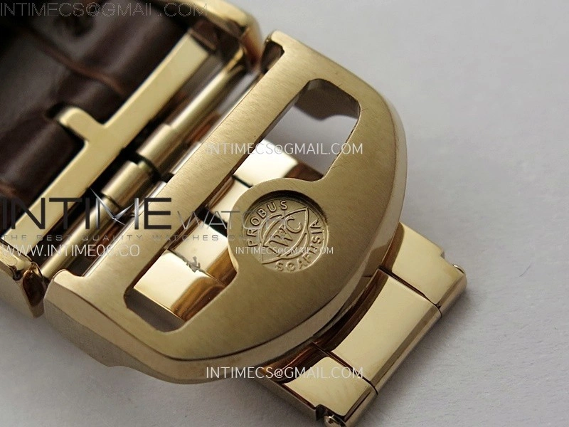 Portuguese Chrono IW371611 RG ZF 1:1 Best Edition White Dial on Brown Leather Strap A69355