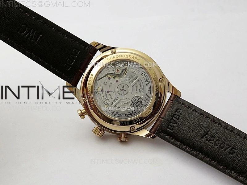 Portuguese Chrono IW371611 RG ZF 1:1 Best Edition White Dial on Brown Leather Strap A69355