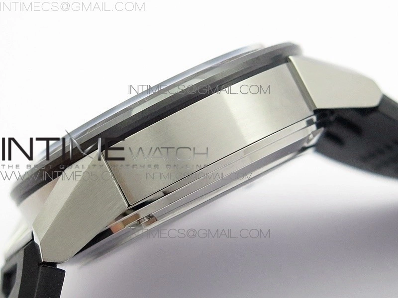 Calibre Heuer 01 Chrono 43mm SS XF 1:1 Best Edition Skeleton Dial on Rubber Strap A1887