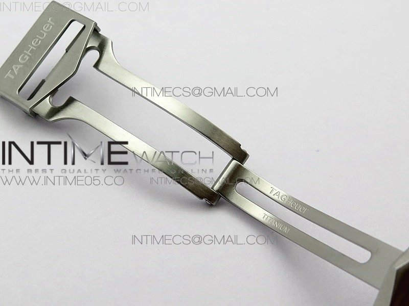 Calibre Heuer 01 Chrono 43mm SS XF 1:1 Best Edition Skeleton Dial on Rubber Strap A1887