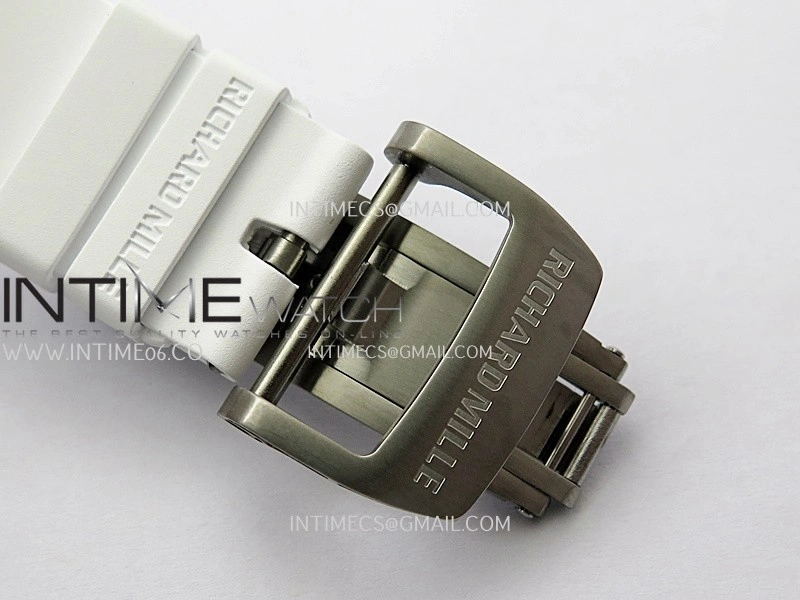RM055 Transparent Blue Inner Sonic Best Edition Skeleton Dial On White Rubber Strap RMUL2 Super Clone