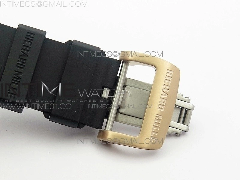 RM023 Real Ceramic Case KVF Best Edition Eagle Skeleton Dial RG Crown on Black Rubber Strap MIYOTA8215