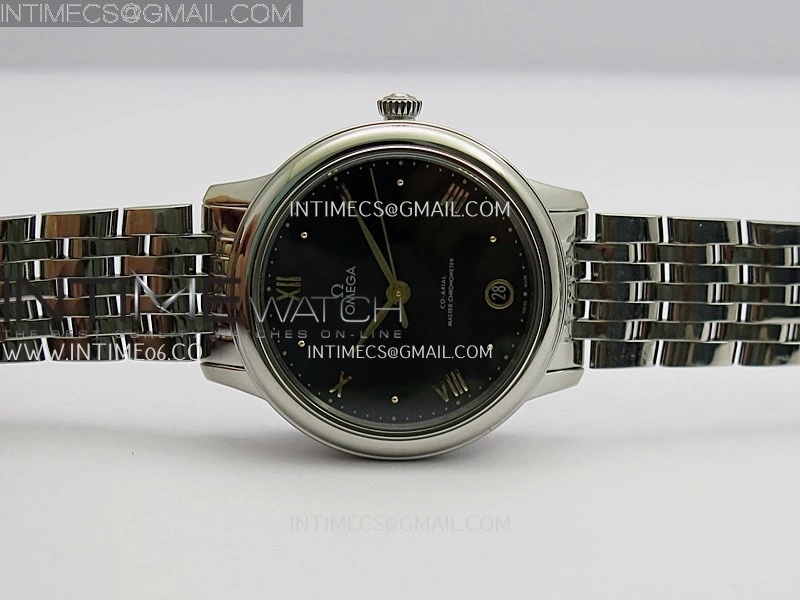 De Ville Prestige 34mm SS VSF 1:1 Best Edition Green Dial YG Marker On SS Bracelet A8000