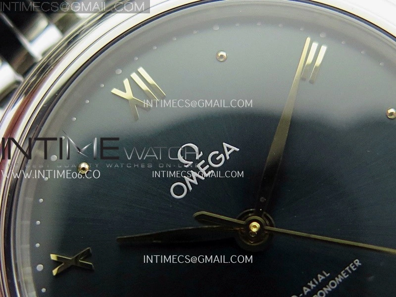 De Ville Prestige 34mm SS VSF 1:1 Best Edition Green Dial YG Marker On SS Bracelet A8000