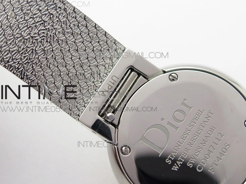 La d de dior satine SS YG Crystal Bezel 8848F 1:1 Best Edition Malachite on SS bracelet Swiss Quartz