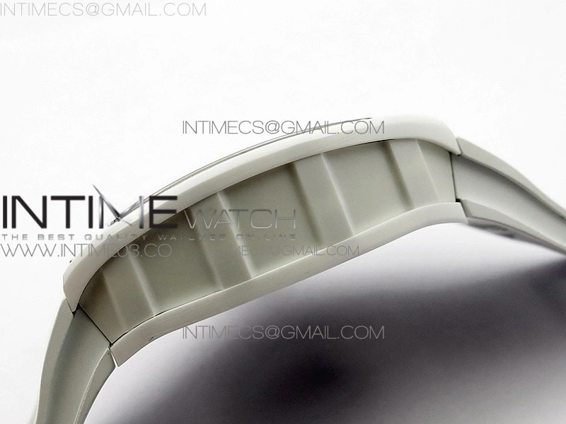 RM055 Real White Ceramic Case V2 KVF Best Edition Skeleton Dial White Crown on White Rubber Strap MIYOTA8215