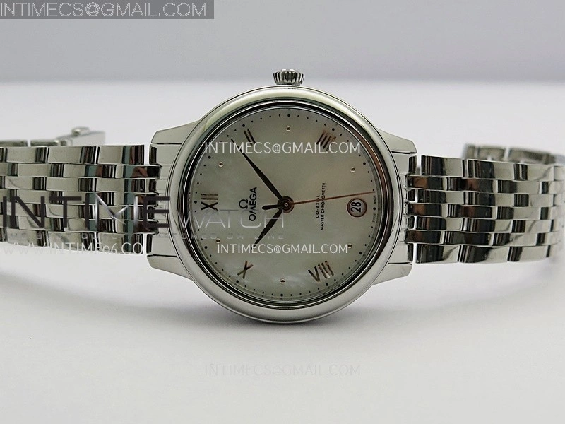 De Ville Prestige 34mm SS VSF 1:1 Best Edition White MOP Dial On SS Bracelet A8000