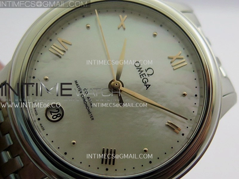 De Ville Prestige 34mm SS VSF 1:1 Best Edition White MOP Dial On SS Bracelet A8000