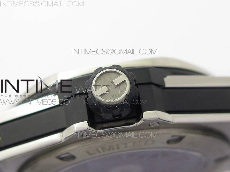 Big Bang Sang Bleu Ti Crystal And Case WWF 1:1 Best Edition Black Skeletonal Dial On Black Gummy Strap Asian HB1213 V2