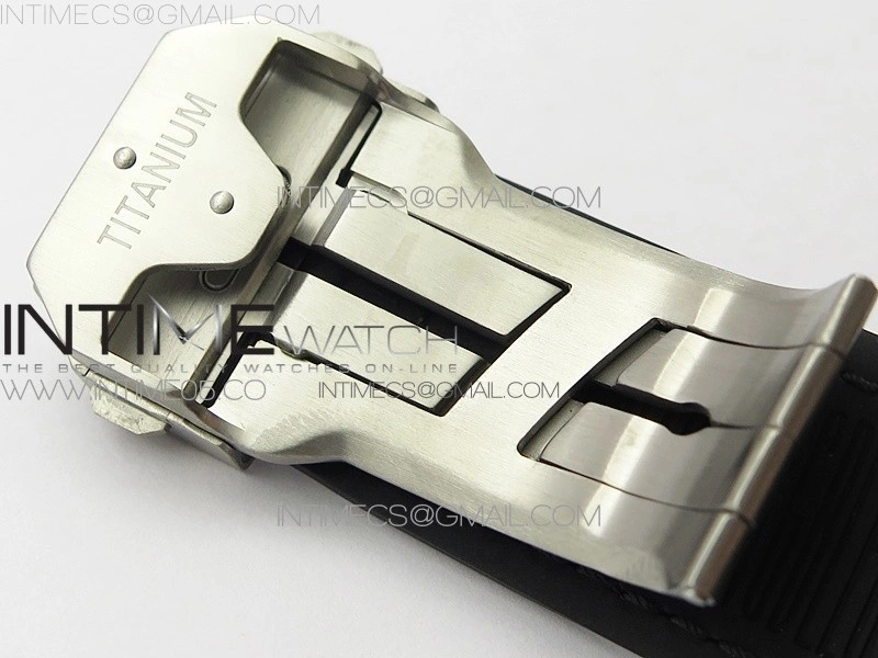 Big Bang Sang Bleu Ti Crystal And Case WWF 1:1 Best Edition Black Skeletonal Dial On Black Gummy Strap Asian HB1213 V2