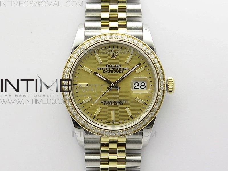 DateJust 36 SS YG 126283 JDF 1:1 Best Edition New YG Style 2 Dial on Jubilee Bracelet