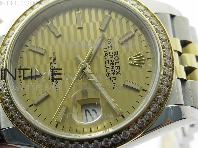 DateJust 36 SS YG 126283 JDF 1:1 Best Edition New YG Style 2 Dial on Jubilee Bracelet