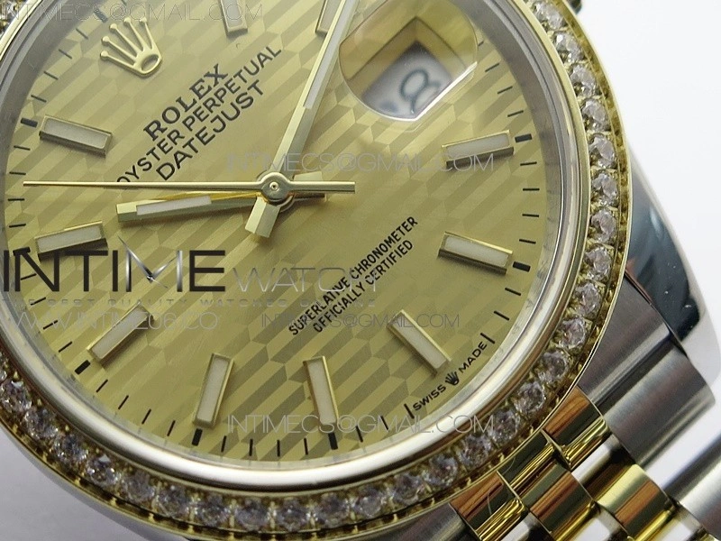 DateJust 36 SS YG 126283 JDF 1:1 Best Edition New YG Style 2 Dial on Jubilee Bracelet