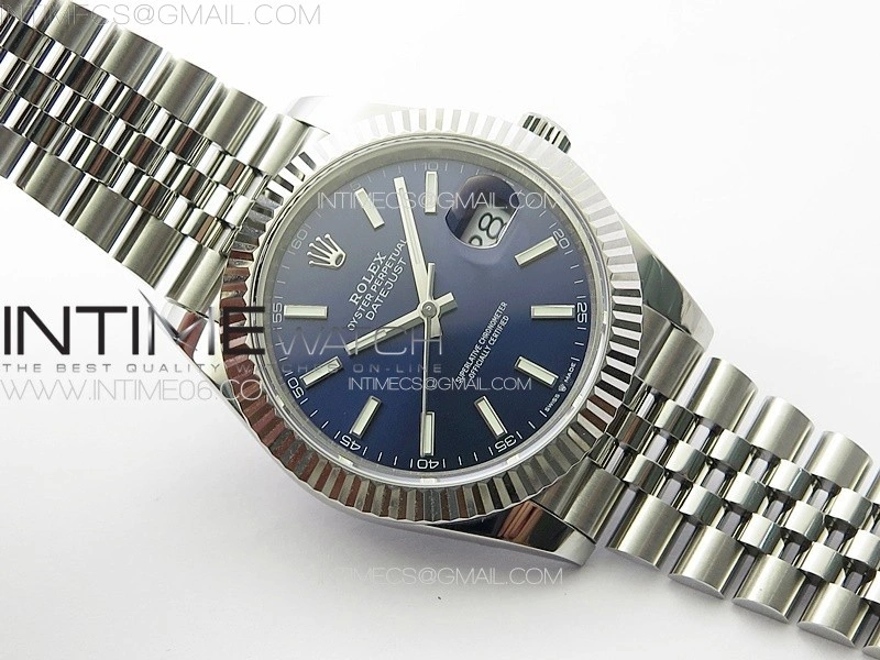 DateJust 41 126334 904L SS GMF 1:1 Best Edition Blue Dial On Jubilee Bracelet VR3235