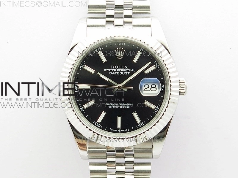 DateJust 41 126334 SS BP 1:1 Best Edition New Version Black Dial on Jubilee Bracelet