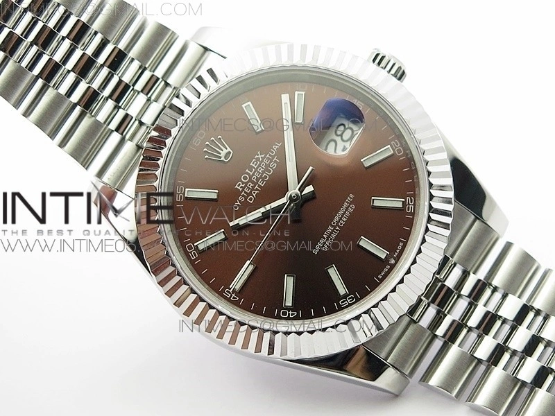 DateJust 41 126334 SS BP 1:1 Best Edition New Version Brown Dial on Jubilee Bracelet