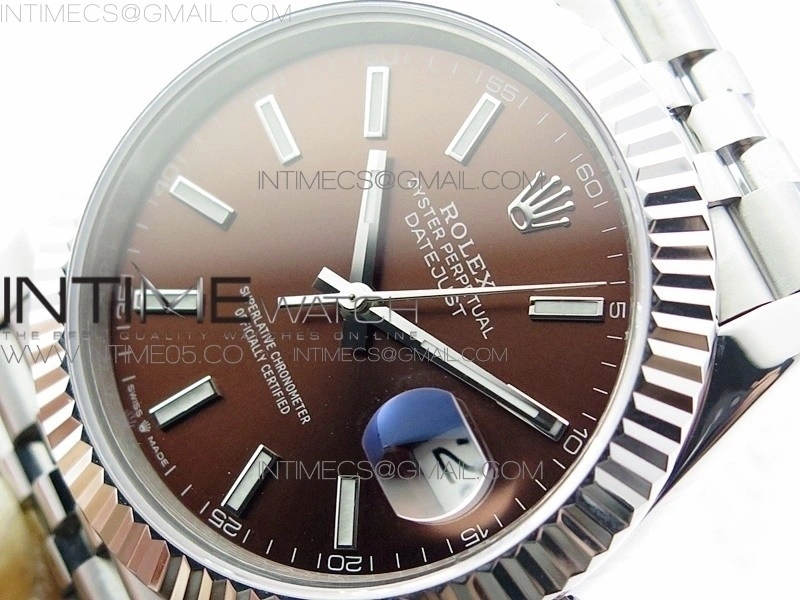 DateJust 41 126334 SS BP 1:1 Best Edition New Version Brown Dial on Jubilee Bracelet
