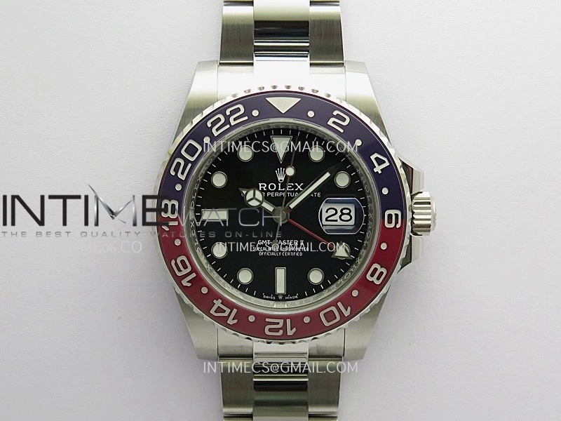 GMT-Master II 126710 BLRO Blue Red 904L SS Clean Plus 1:1 Best Edition Black Dial On Oyster Bracelet DD3285 CHS