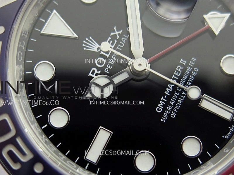 GMT-Master II 126710 BLRO Blue Red 904L SS Clean Plus 1:1 Best Edition Black Dial On Oyster Bracelet DD3285 CHS