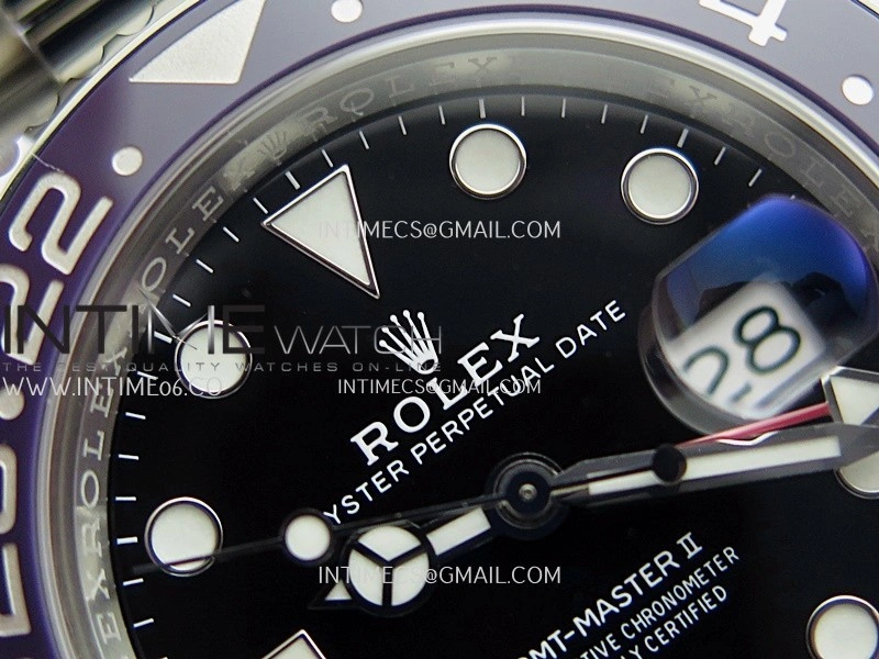 GMT-Master II 126710 BLRO Blue Red 904L SS Clean Plus 1:1 Best Edition Black Dial On Oyster Bracelet DD3285 CHS