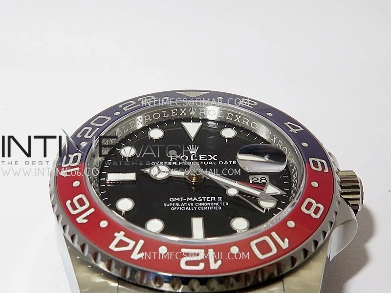 GMT-Master II 126710 BLRO Blue Red 904L SS Clean Plus 1:1 Best Edition Black Dial On Oyster Bracelet DD3285 CHS