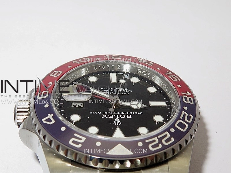 GMT-Master II 126710 BLRO Blue Red 904L SS Clean Plus 1:1 Best Edition Black Dial On Oyster Bracelet DD3285 CHS
