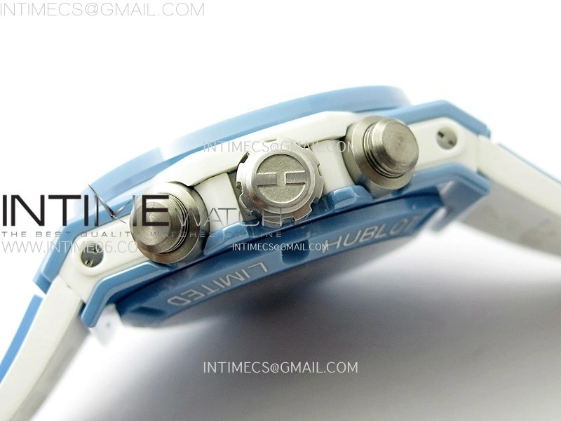 Hublot Big Bang Unico Blue White Ceramic BBF 1:1 Best Edition Skeleton Dial on Blue White Rubber Strap A1280