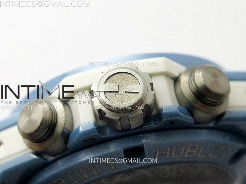 Hublot Big Bang Unico Blue White Ceramic BBF 1:1 Best Edition Skeleton Dial on Blue White Rubber Strap A1280