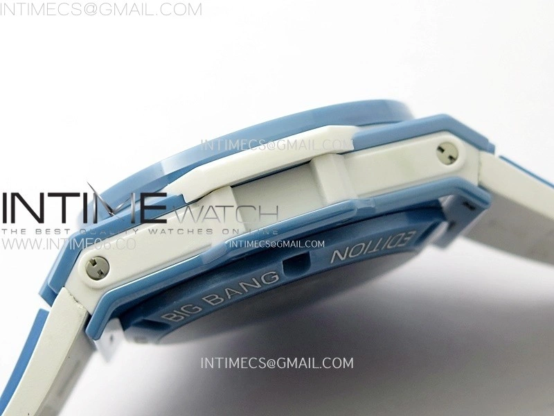 Hublot Big Bang Unico Blue White Ceramic BBF 1:1 Best Edition Skeleton Dial on Blue White Rubber Strap A1280