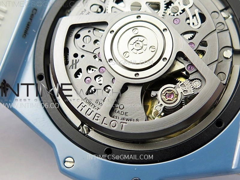 Hublot Big Bang Unico Blue White Ceramic BBF 1:1 Best Edition Skeleton Dial on Blue White Rubber Strap A1280