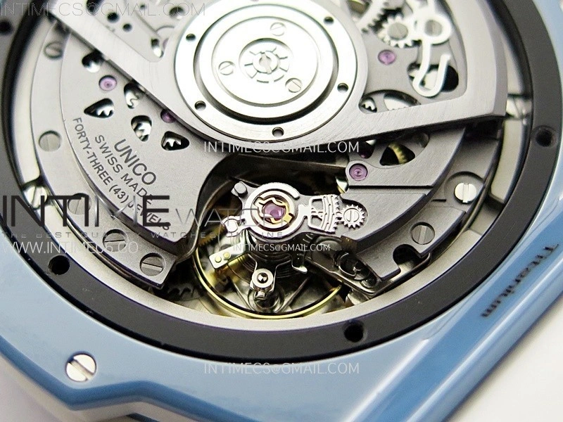 Hublot Big Bang Unico Blue White Ceramic BBF 1:1 Best Edition Skeleton Dial on Blue White Rubber Strap A1280
