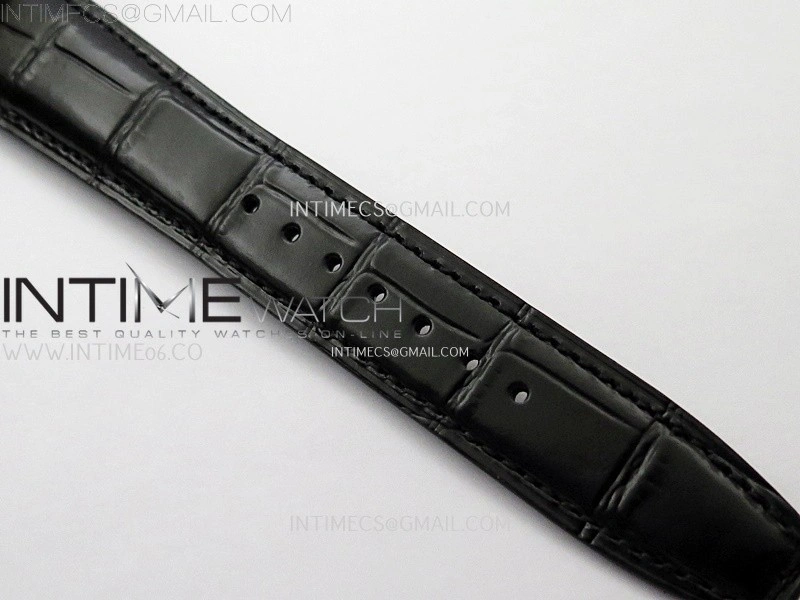 Portuguese Real PR IW501704 RG APSF 1:1 Best Edition Black Dial On Black Leather Strap A52010
