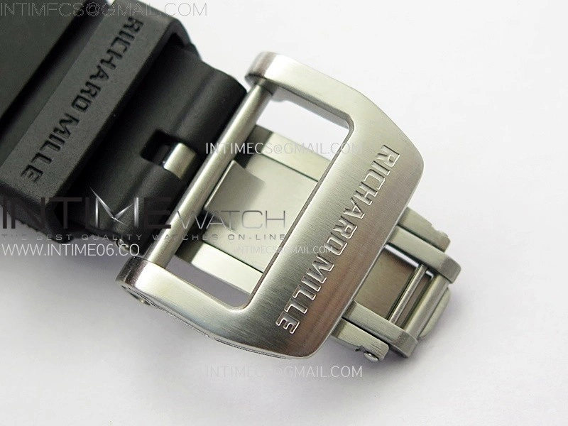 RM021-02 Real Tourbillon Black Carbon RMF Best Edition Skeleton Dial on Black Rubber Strap