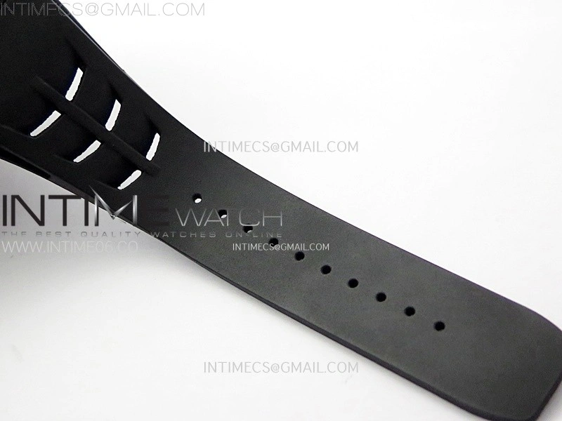 RM021-02 Real Tourbillon Black Carbon RMF Best Edition Skeleton Dial on Black Rubber Strap