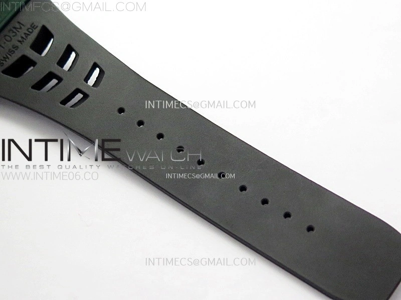 RM021-02 Real Tourbillon Black Carbon RMF Best Edition Skeleton Dial on Black Rubber Strap