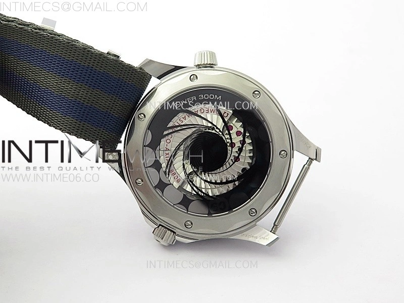 Seamaster Diver 300M 007 B50F Blue Ceramic Blue wave textured Dial on Nylon A8806