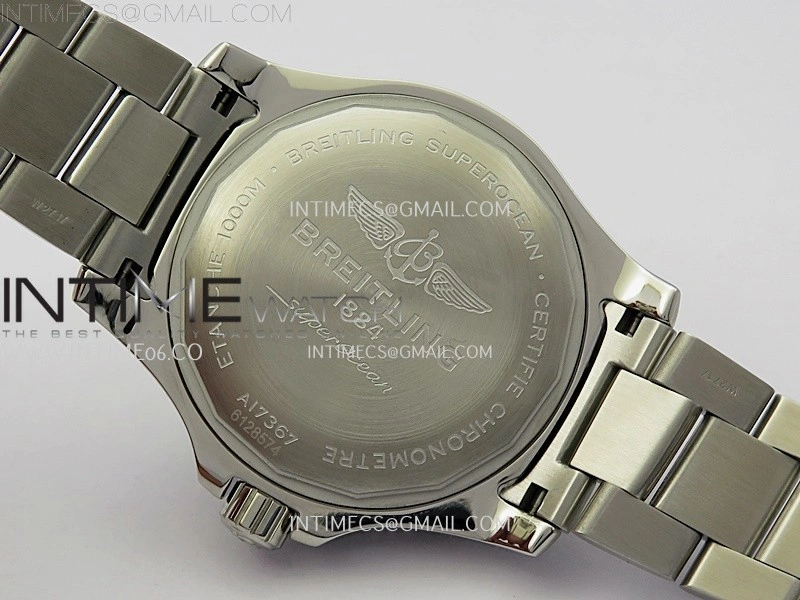 SuperOcean Automatic 44mm TF 1:1 Best Edition Blue Dial Black Bezel on SS Bracelet A2824