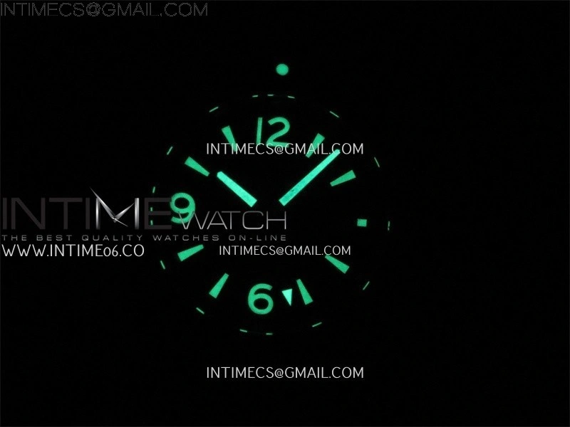 SuperOcean Automatic 46mm DLC TF 1:1 Best Edition Black Dial on Black Rubber Strap A2824