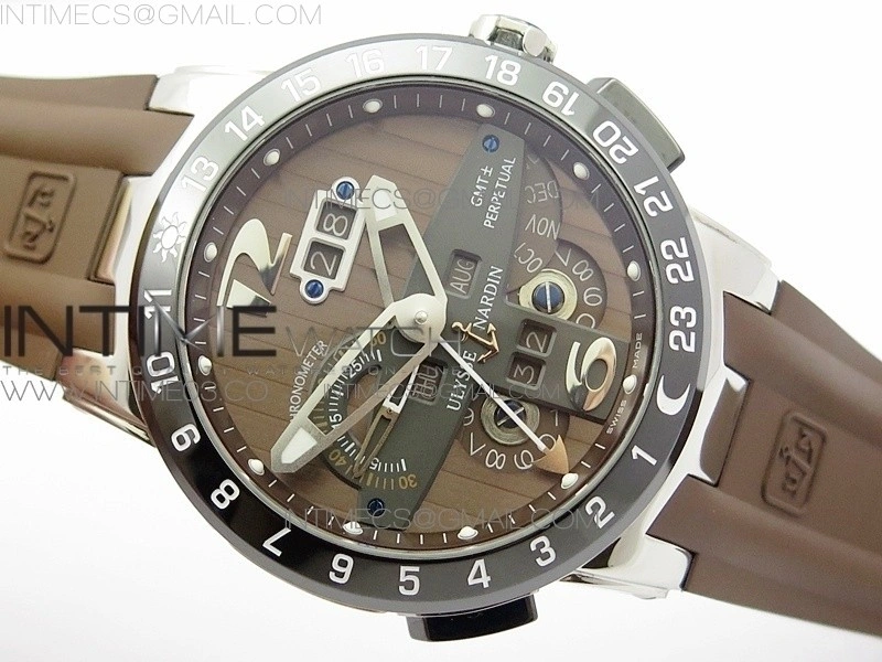 Executive Toro SS TWA 1:1 Best edition Brown Dial on Brown Rubber Strap Asian UN-32