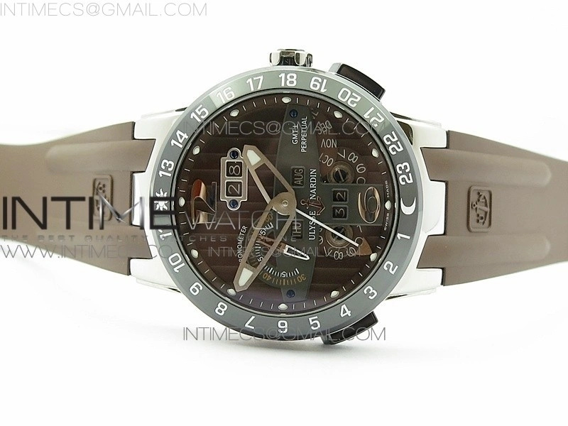 Executive Toro SS TWA 1:1 Best edition Brown Dial on Brown Rubber Strap Asian UN-32