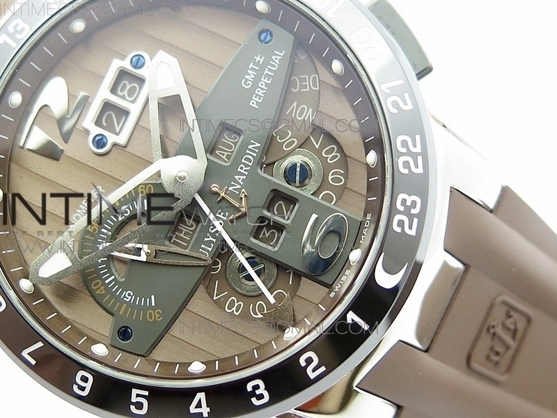 Executive Toro SS TWA 1:1 Best edition Brown Dial on Brown Rubber Strap Asian UN-32