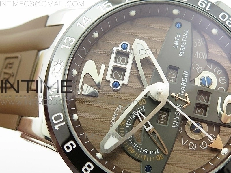 Executive Toro SS TWA 1:1 Best edition Brown Dial on Brown Rubber Strap Asian UN-32