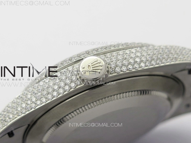 DateJust 41 126334 Full Paved Diamonds BP Best Edition Rhodium Dial Stick Markers on Jubilee Bracelet A2824